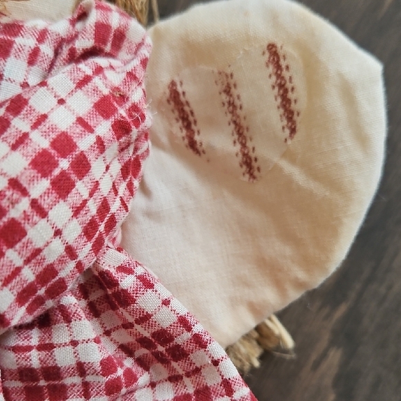 Vintage Handcrafted Plaid Angel Doll - Picture 3 of 11